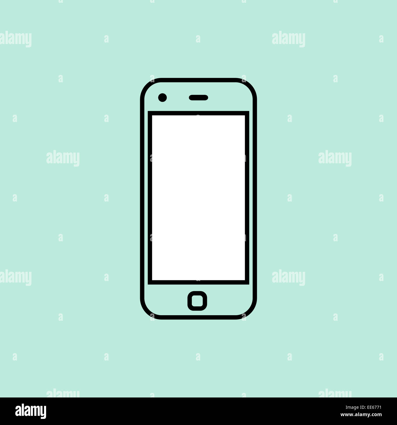 L'élément de modèle de conception de smartphone pour le web et les applications mobiles. Fine ligne course télévision style minimaliste. Illustration vecteur eps10. Banque D'Images