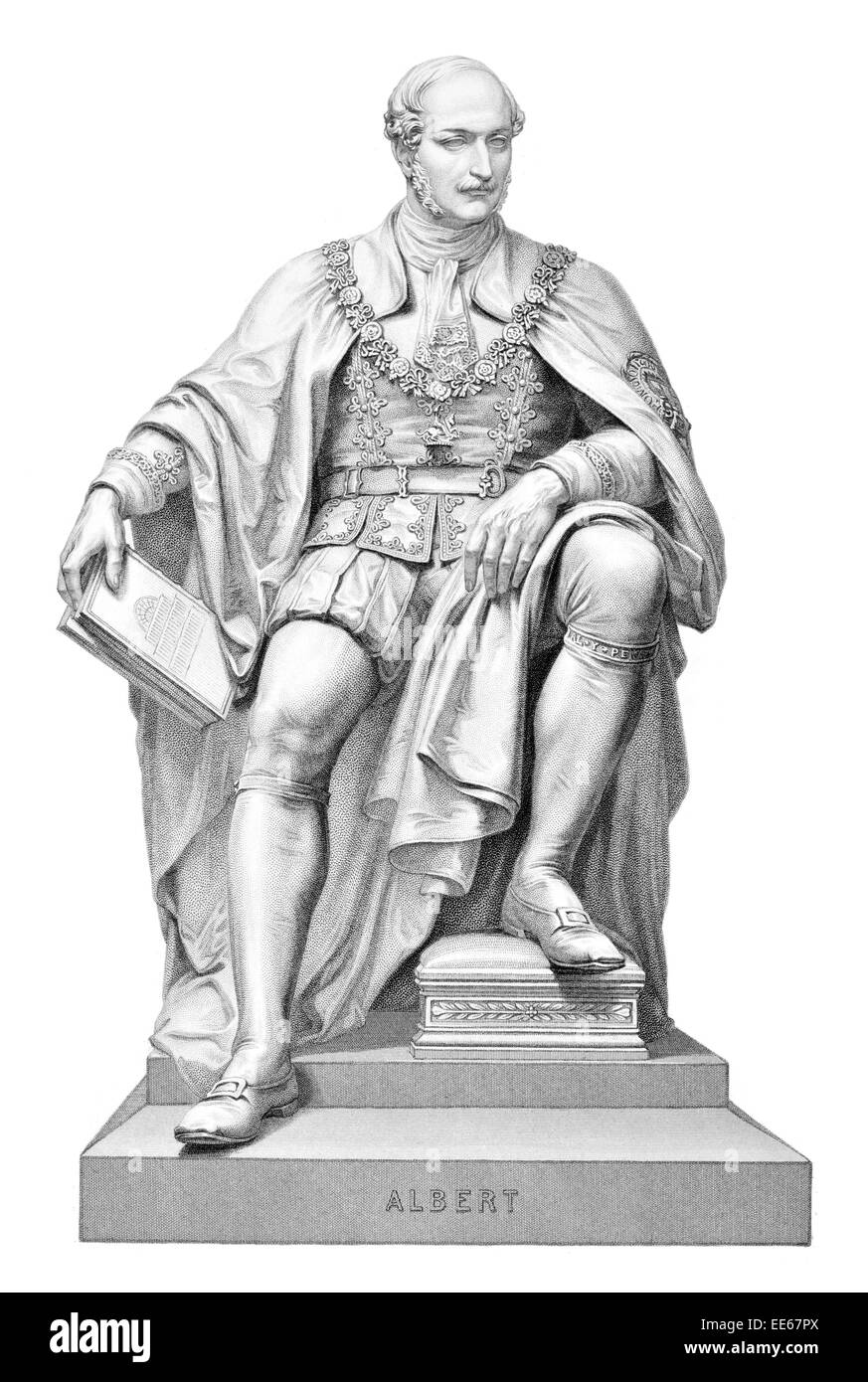 Le Prince Albert de Saxe-cobourg et Gotha Francis Albert Auguste Charles Emmanuel Consort de la reine Victoria mari Banque D'Images