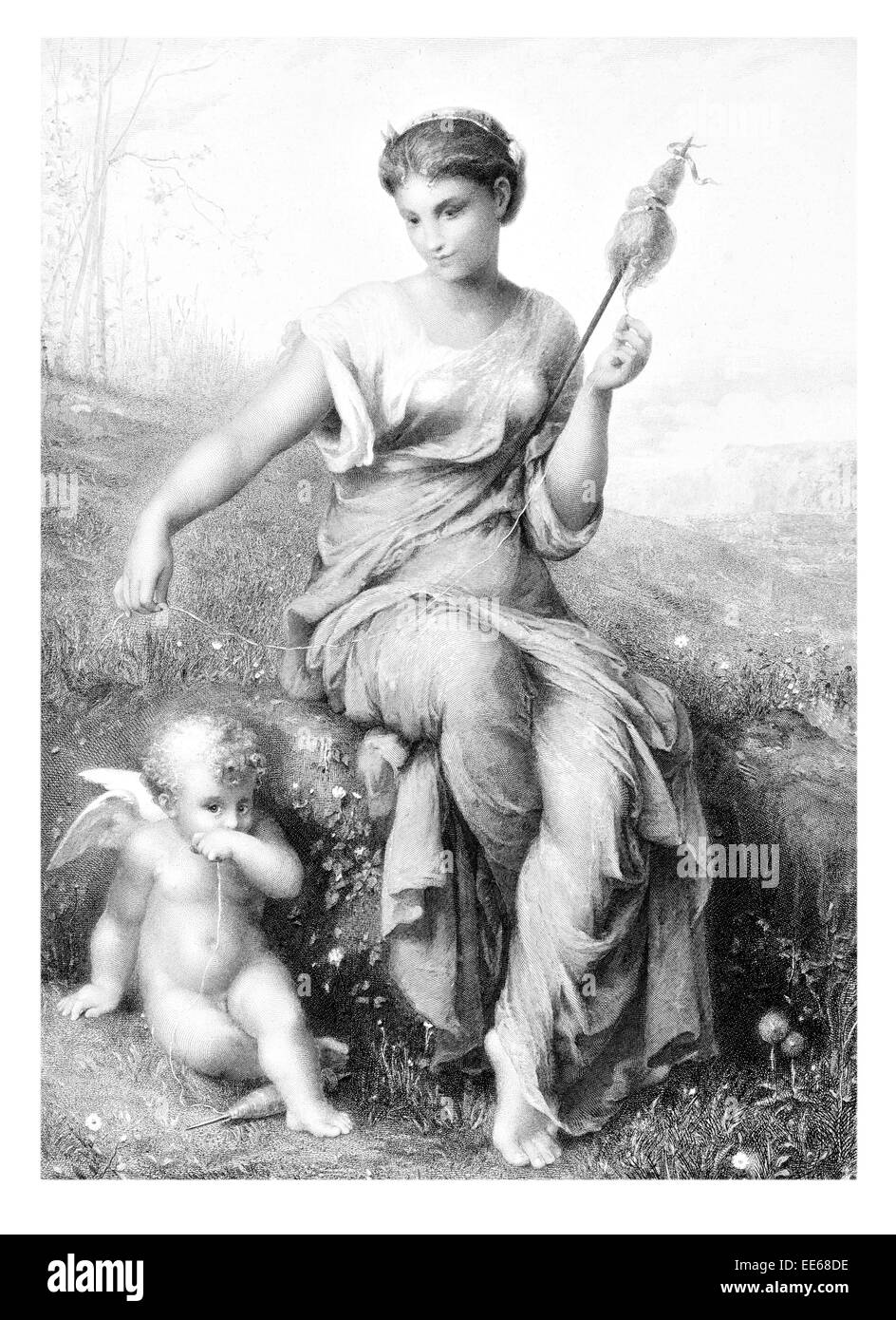 Les Broken Thread J Aubert cupidon ange ailé fil de coton robe femme dame  enfant Religion religieux grec mythe mythique Photo Stock - Alamy