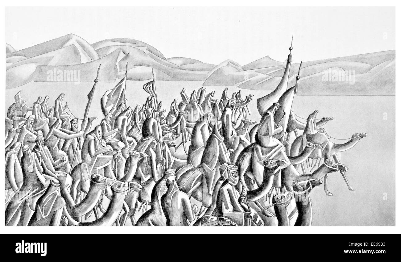 Le Chameau De Lawrence D Arabie Mars chameau chameau Lawrence d'Arabie la révolte arabe de cavalerie de  l'armée soldat guerre désert chargé Photo Stock - Alamy