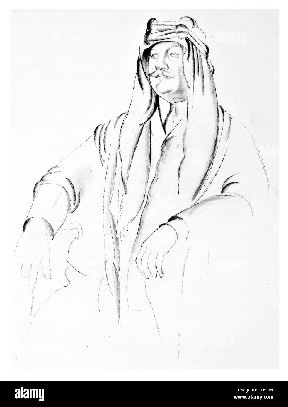 Le Lieutenant-colonel P. C. Joyce Lawrence d'Arabie la Révolte Arabe Turc Ottoman arabe portrait Banque D'Images