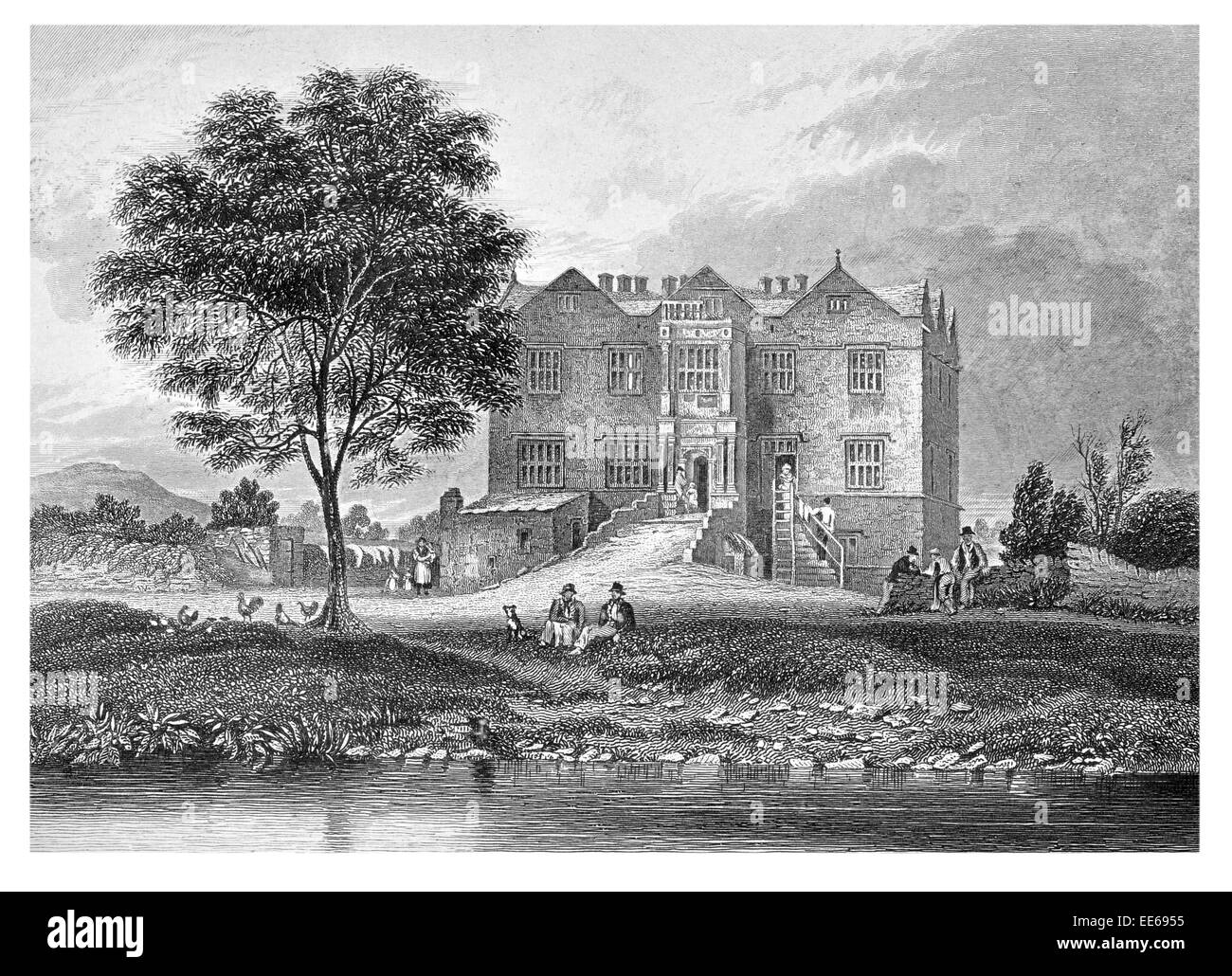 Clegg Hall Littleborough Greater Manchester haunted manor country estate mansion Lancashire North West England 1879 Banque D'Images