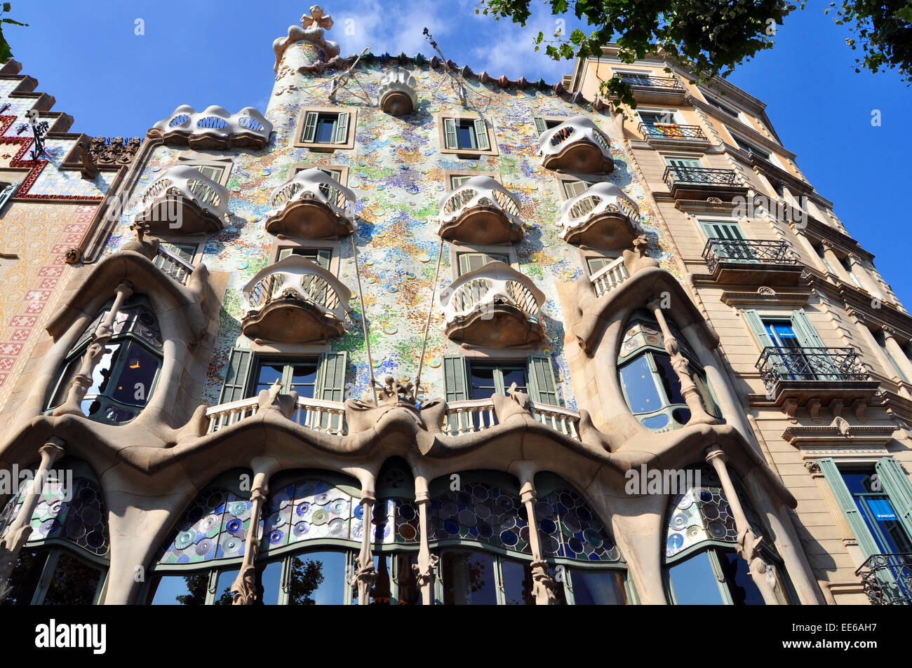 Gaudi, Barcelone, El Drac de Gaudí à la Finca Güell Banque D'Images