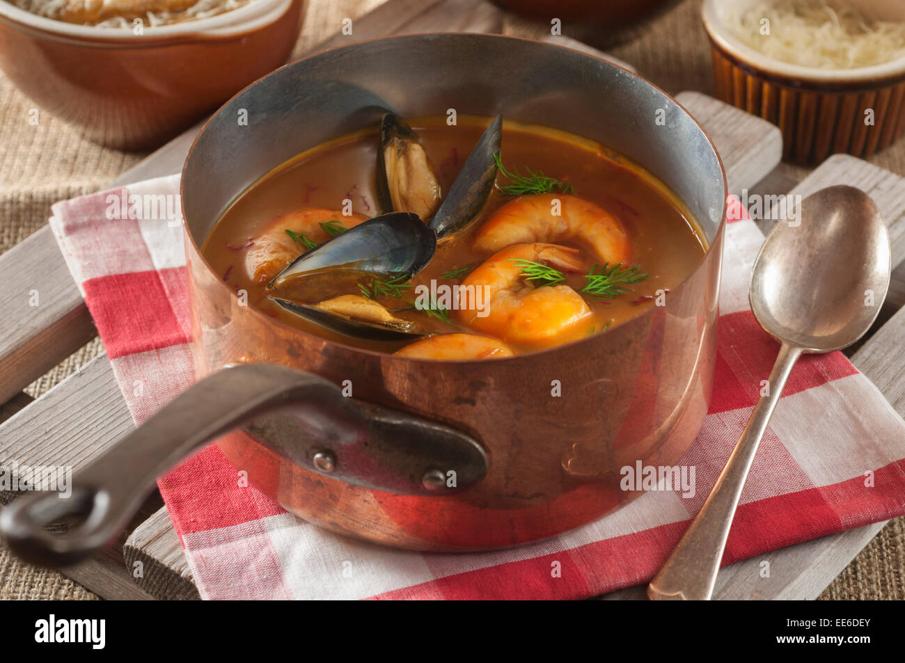 Soupe de poisson. Soupe de poisson française. Banque D'Images