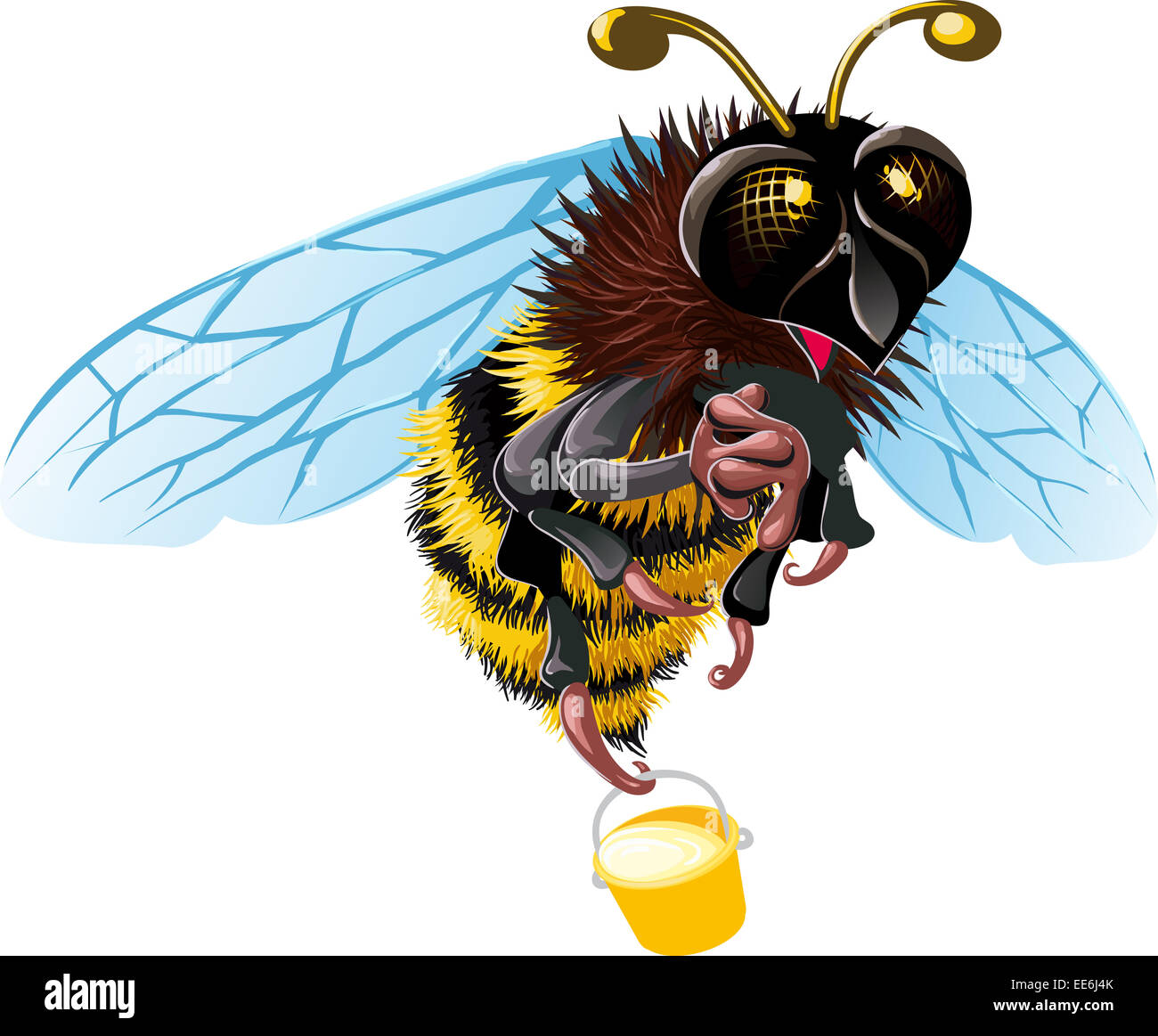 Bee Happy Banque D'Images