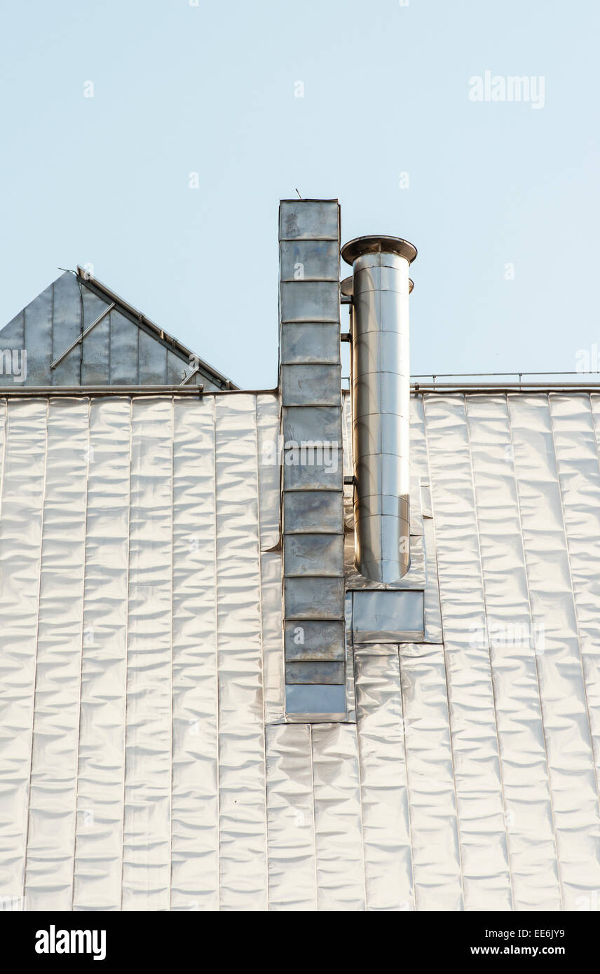 L'architecture moderne de Stockholm, en Suède. Close up de toit métallique. Banque D'Images