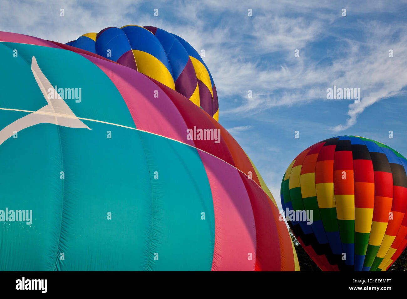 Montgolfières se préparer pour le décollage Banque D'Images