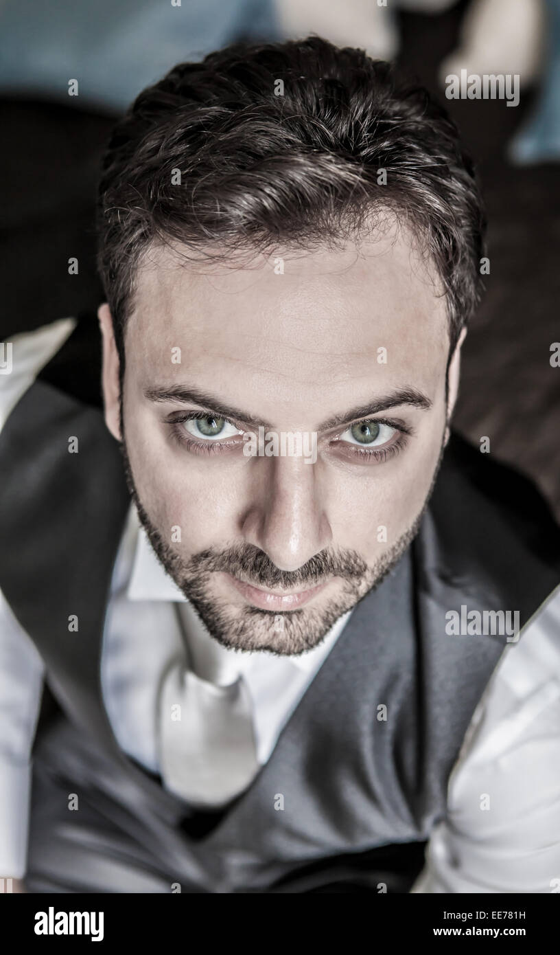 Portrait de jeunes Italiens marié avec Dragan effet avant le mariage Banque D'Images