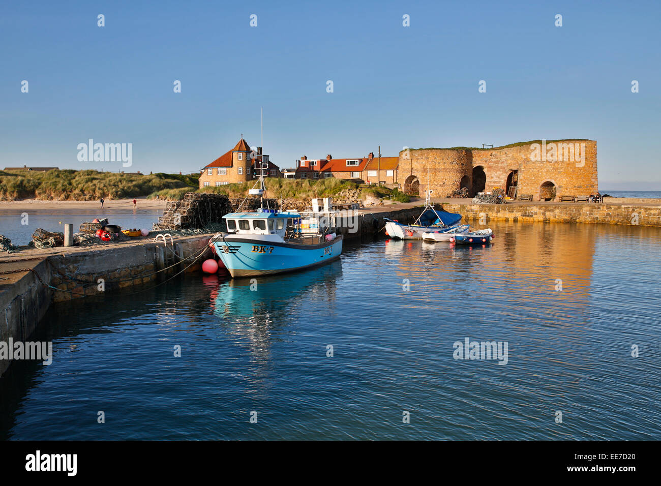 Beadnell Harbour ; Northumberland ; UK Banque D'Images
