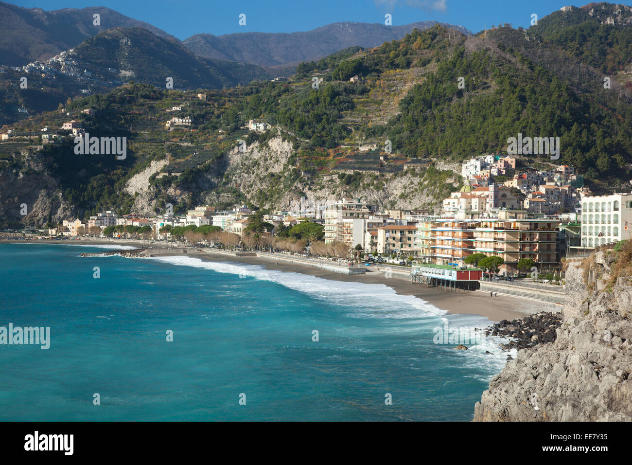 La côte de Maiori dans Côte d'Amalfi, Italie. Banque D'Images