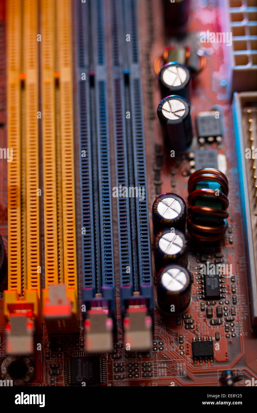 Carte mère. Banque D'Images