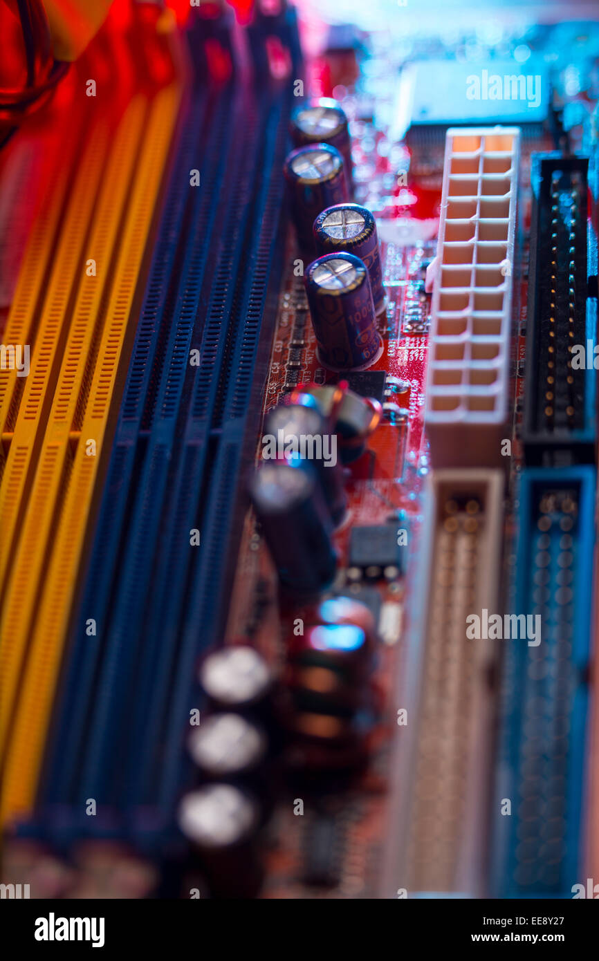 Carte mère. Banque D'Images