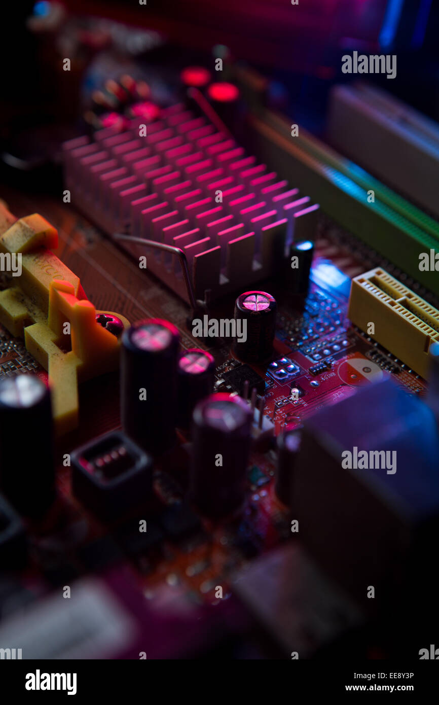 Carte mère. Banque D'Images