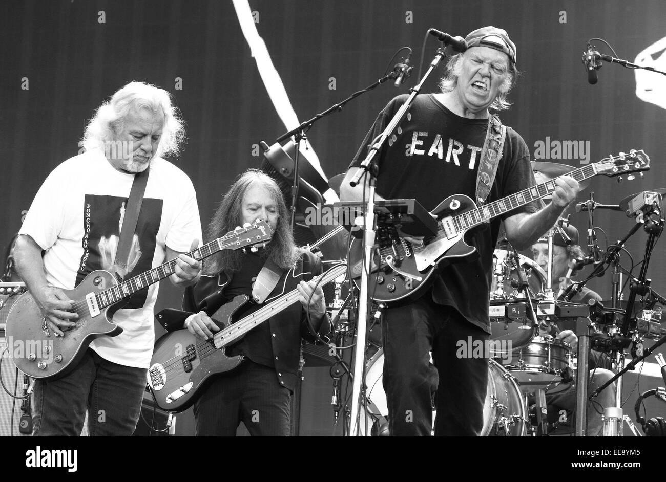 Neil Young et Crazy Horse titre British Summertime à Hyde Park, Londres avec Neil Young : où : London, Royaume-Uni Quand : 12 Oct 2014 Banque D'Images