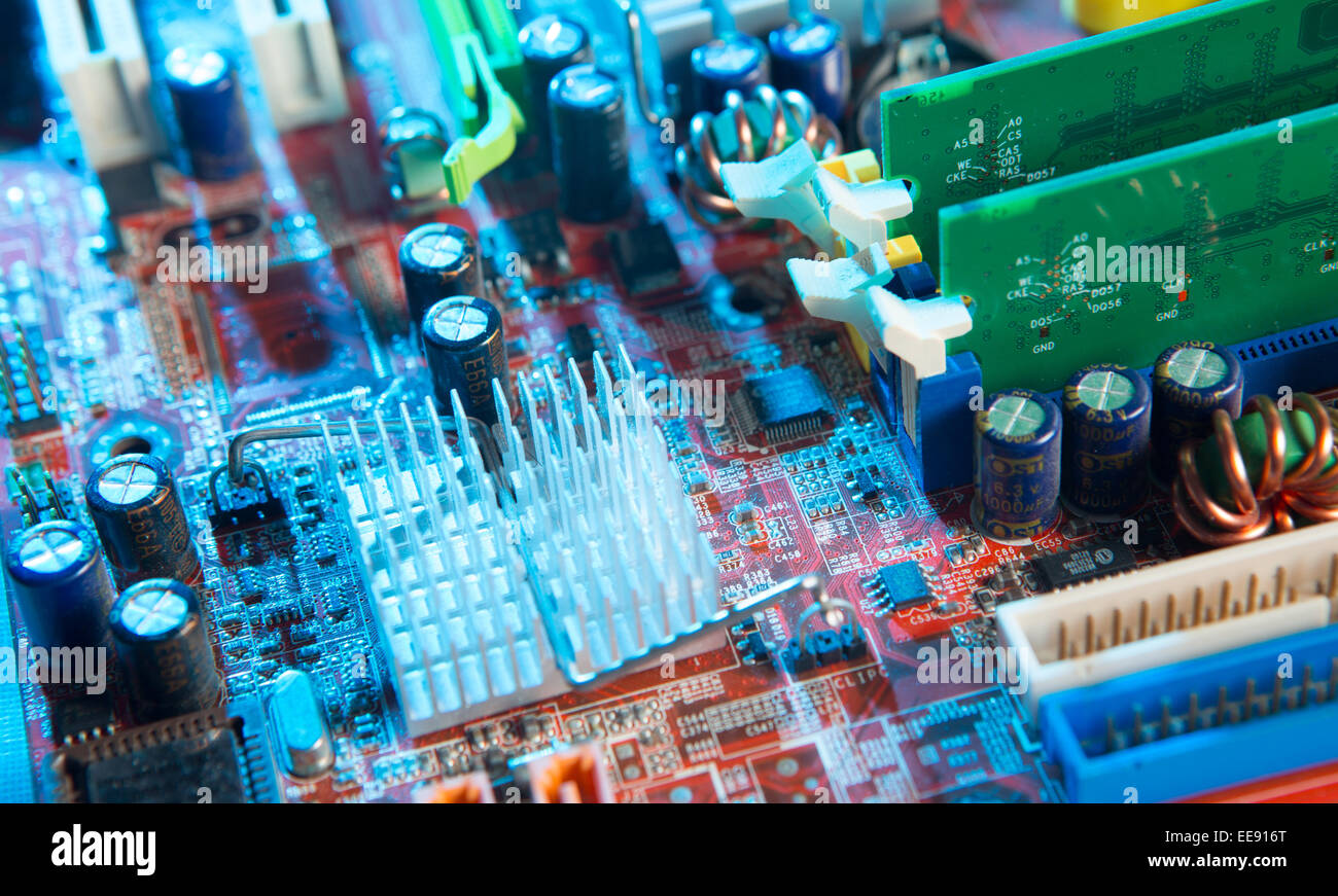 Carte mère. Banque D'Images