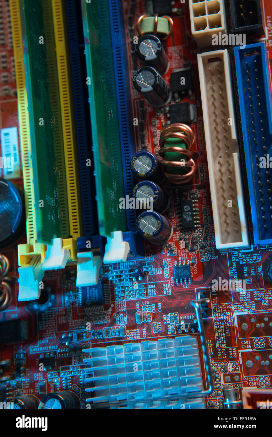 Carte mère. Banque D'Images