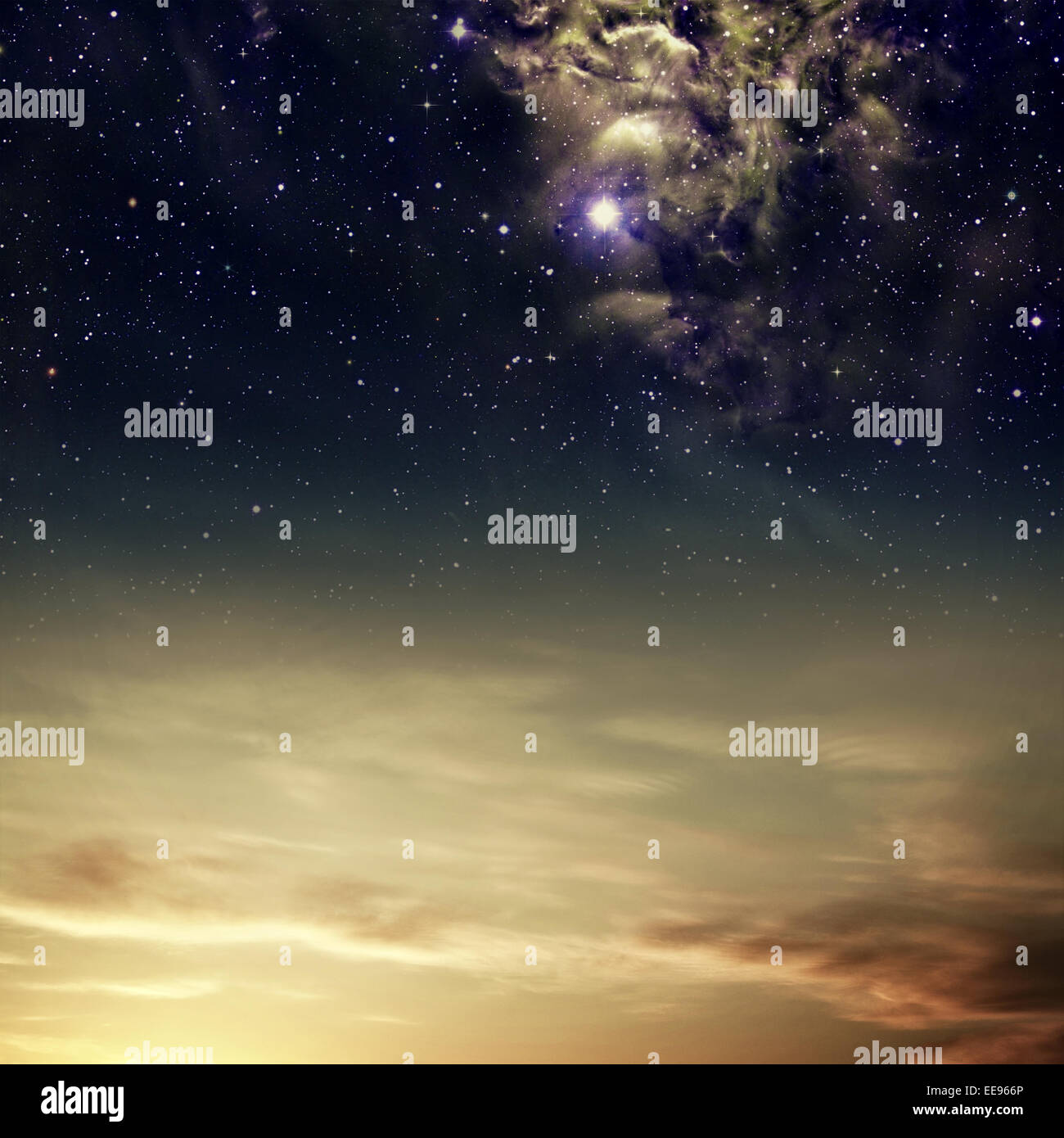 Nuit étoilée. Résumé fond naturel pour votre conception. L'imagerie de la NASA utilisé. Banque D'Images