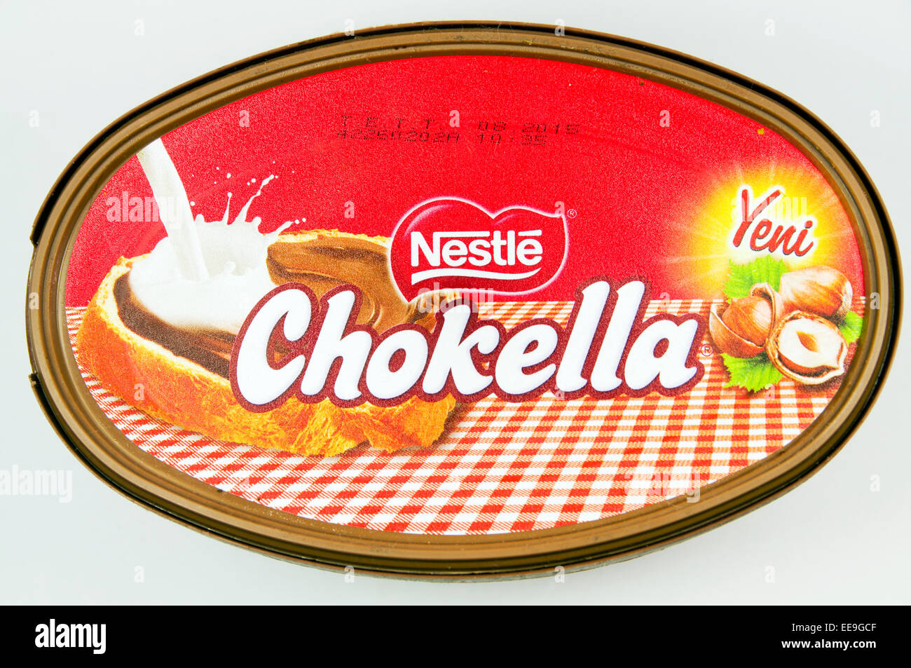 Récipient de chocolat Nestle Chokella spred turc Banque D'Images