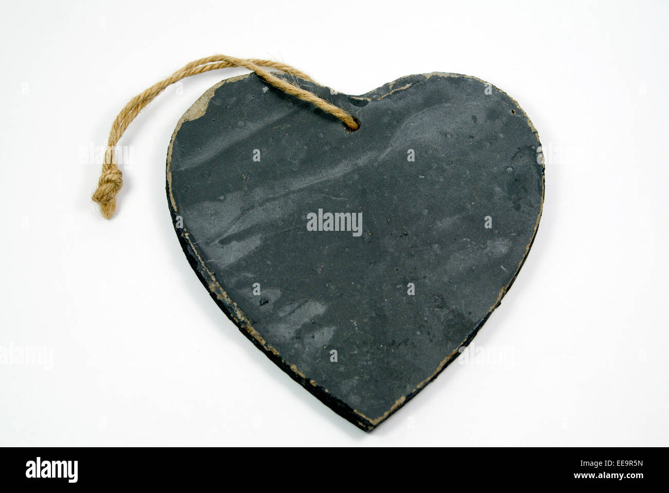 Chalk board en forme de coeur. Banque D'Images