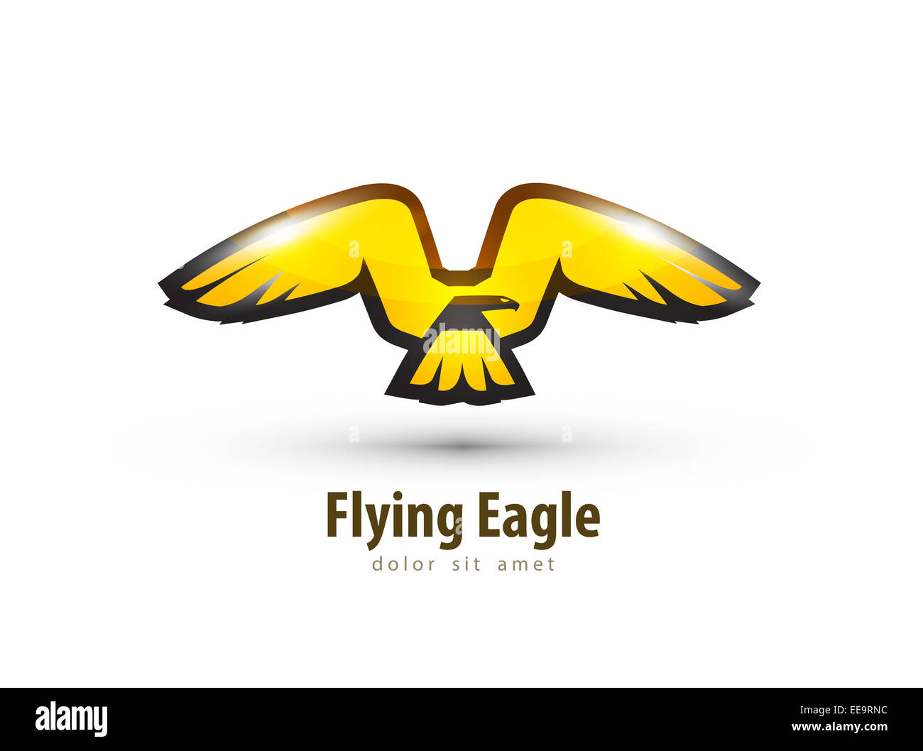 Eagle logo vector modèle. L'icône d'oiseaux ou d'animaux. Banque D'Images