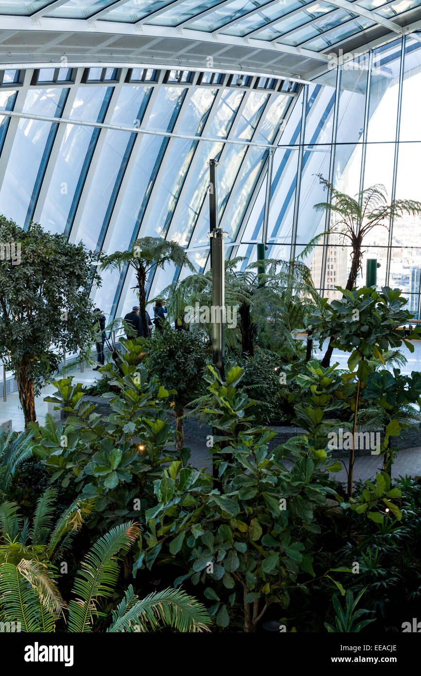 Le Sky Garden est un jardin public et plate-forme d'observation en haut de 20 Fenchurch Street, également connu sous le nom de Walkie-Talkie de Banque D'Images