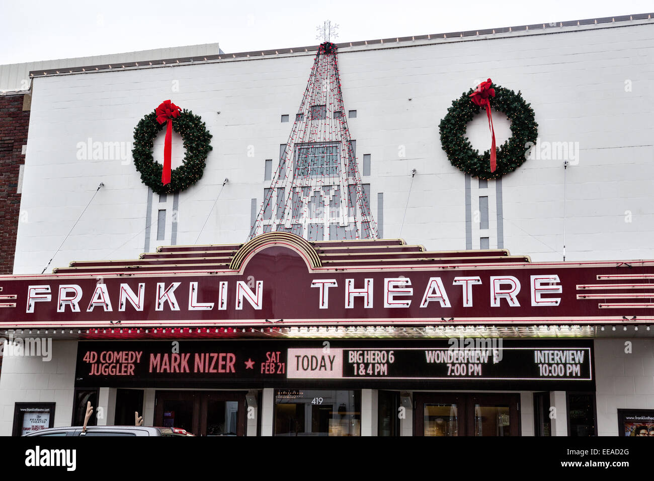 Théâtre Franklin à Noël à Franklin, TN. Banque D'Images