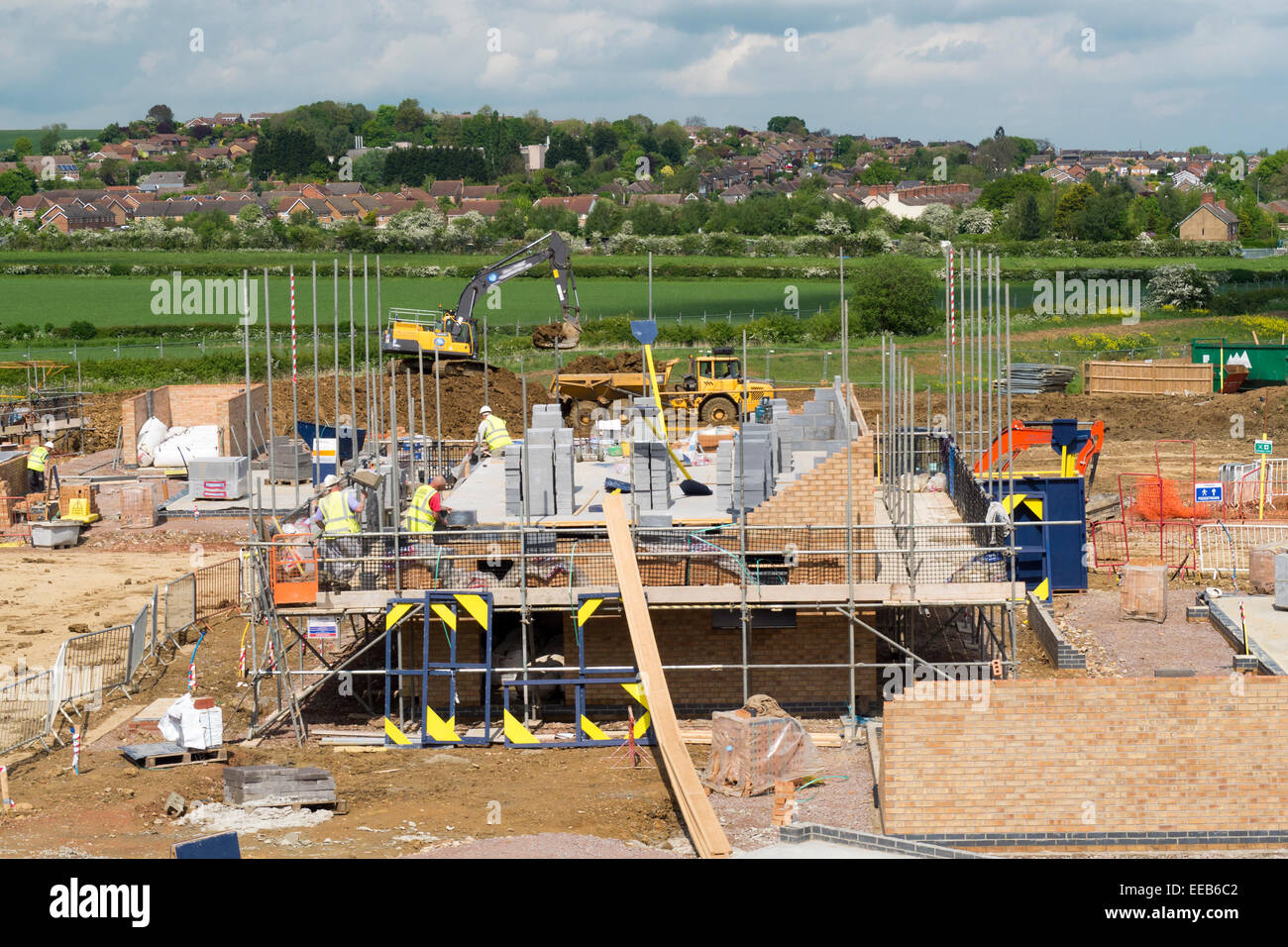 Construction de maison de 4 chambres, Grantham, Lincolnshire Banque D'Images