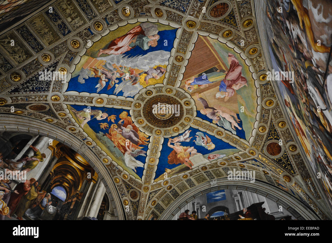 Peintures au musée du Vatican, les Chambres de Raphaël Banque D'Images