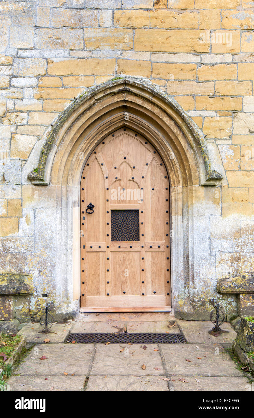 L'église de St Eadburgha cotswold's au printemps, entre Snowshill et Broadway, Worcestershire, Angleterre, RU Banque D'Images