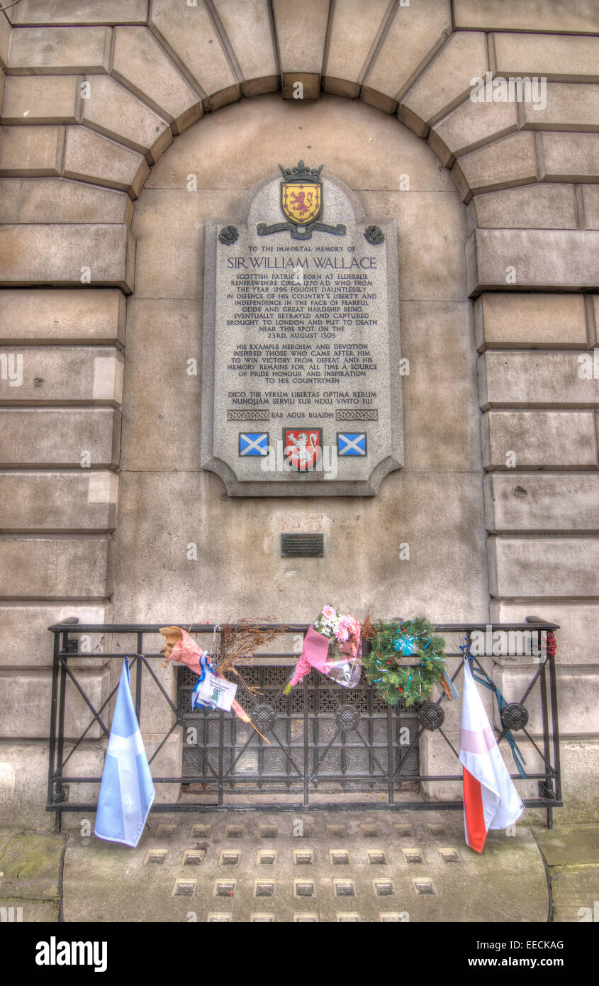 Braveheart William Wallace monument Spitalfields Banque D'Images