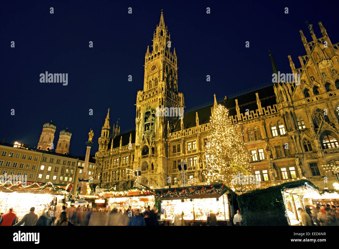 Deutschland, Bayern, Munich, München, Rathaus Weihnachtsmarkt, Abend, Europa, Sueddeutschland, Süddeutschland, Oberbayern, STA Banque D'Images