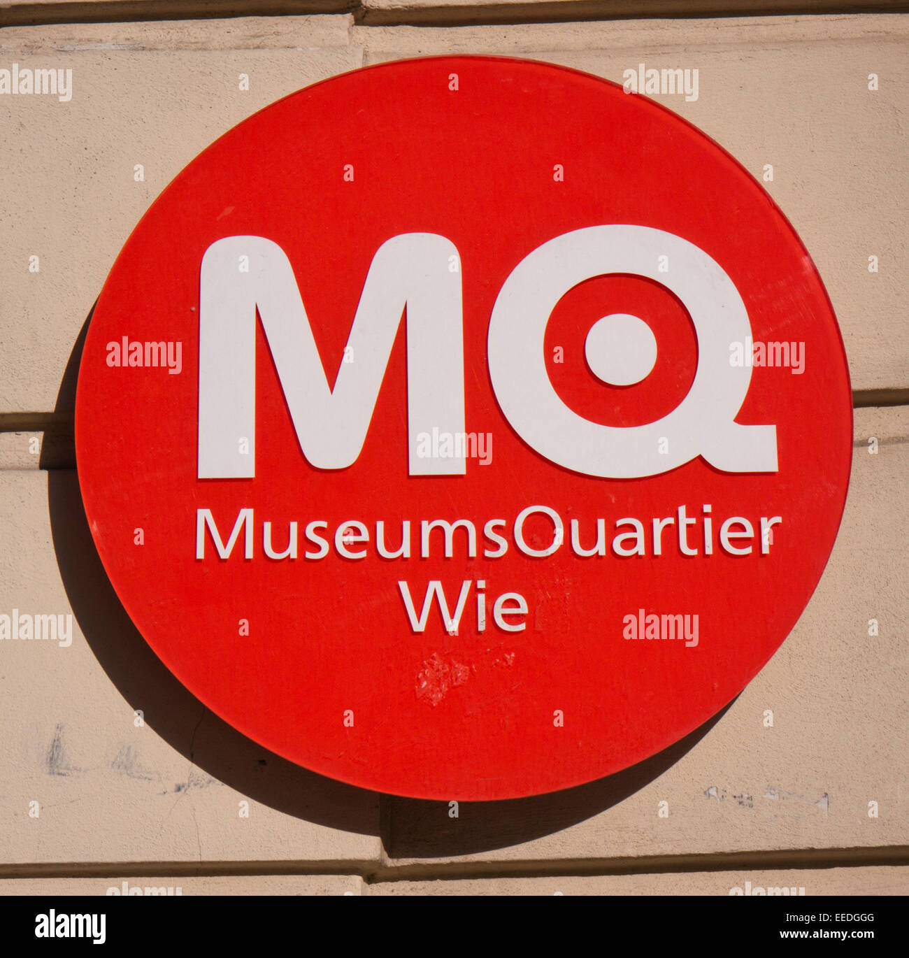 Quartier des musées sign in Vienne Autriche Banque D'Images