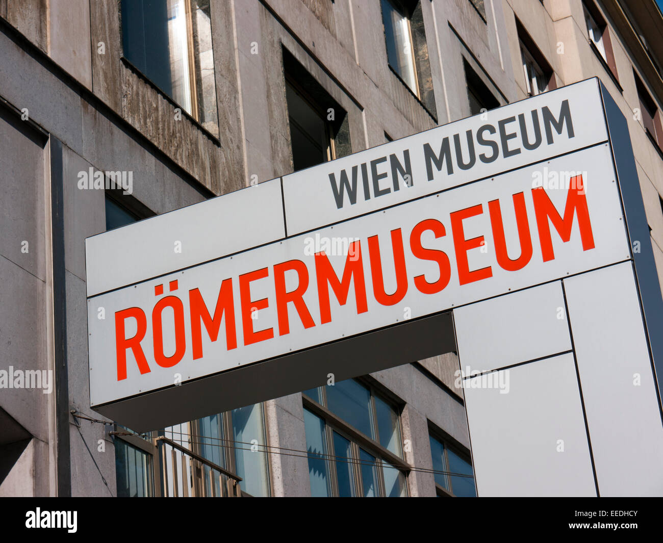 Romermuseum sign in Vienne Autriche Banque D'Images