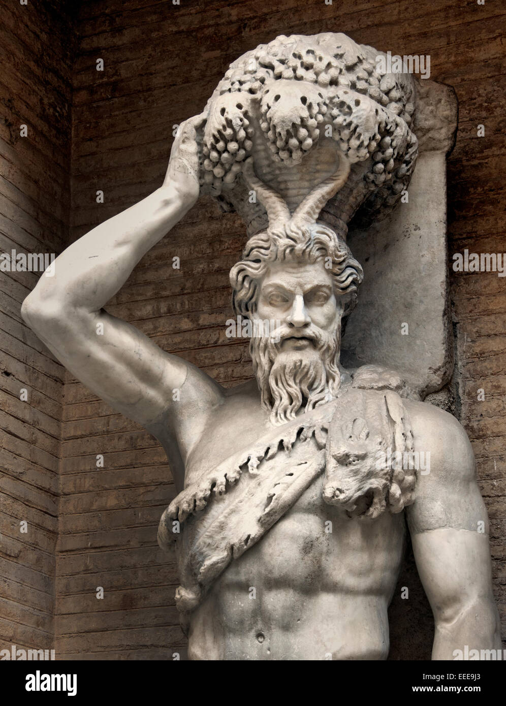 'Satiro Della Valle" Sculpture d'après un original de la période hellénistique en cm 279 Provenance : De Rome, près du Théâtre de Pompée en Italie Romaine Campus Martius Musée Capitolin Banque D'Images