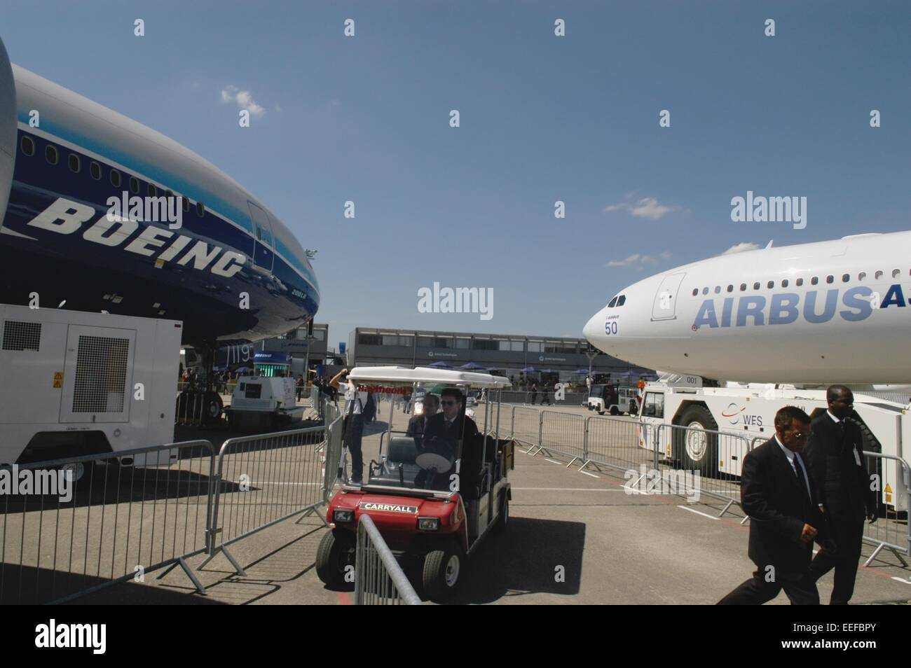Boeing 787 Dreamliner et de l'Airbus A 380 avions de ligne Banque D'Images