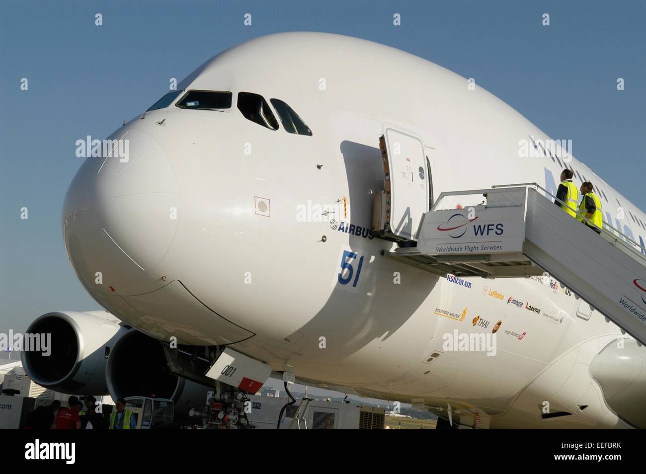 Un avion Airbus 380 Banque D'Images