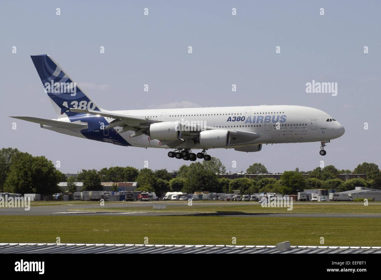 Un avion Airbus 380 Banque D'Images