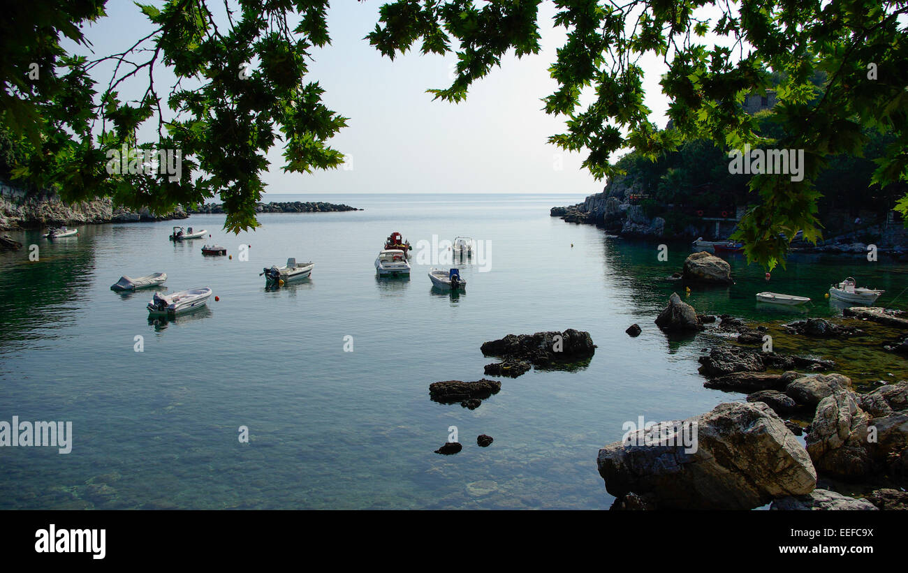 Pittoresque village de pêcheurs grecs à Damouchari dans Pelion Pilio (, Pelio), Grèce Banque D'Images