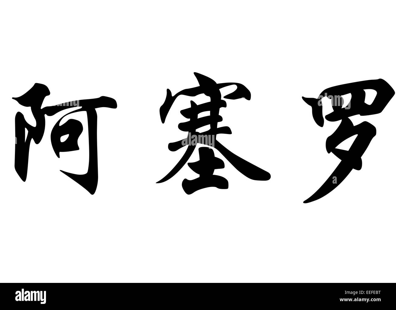 Nom anglais Acero en chinois Calligraphie kanji ou caractères caractères japonais Banque D'Images