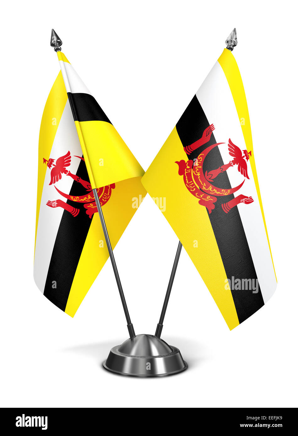 Brunei - drapeaux miniatures. Banque D'Images