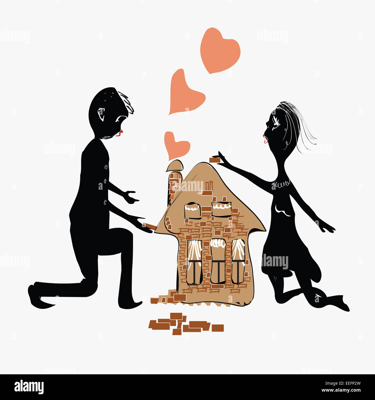 La construction d'une maison ou deux Banque D'Images