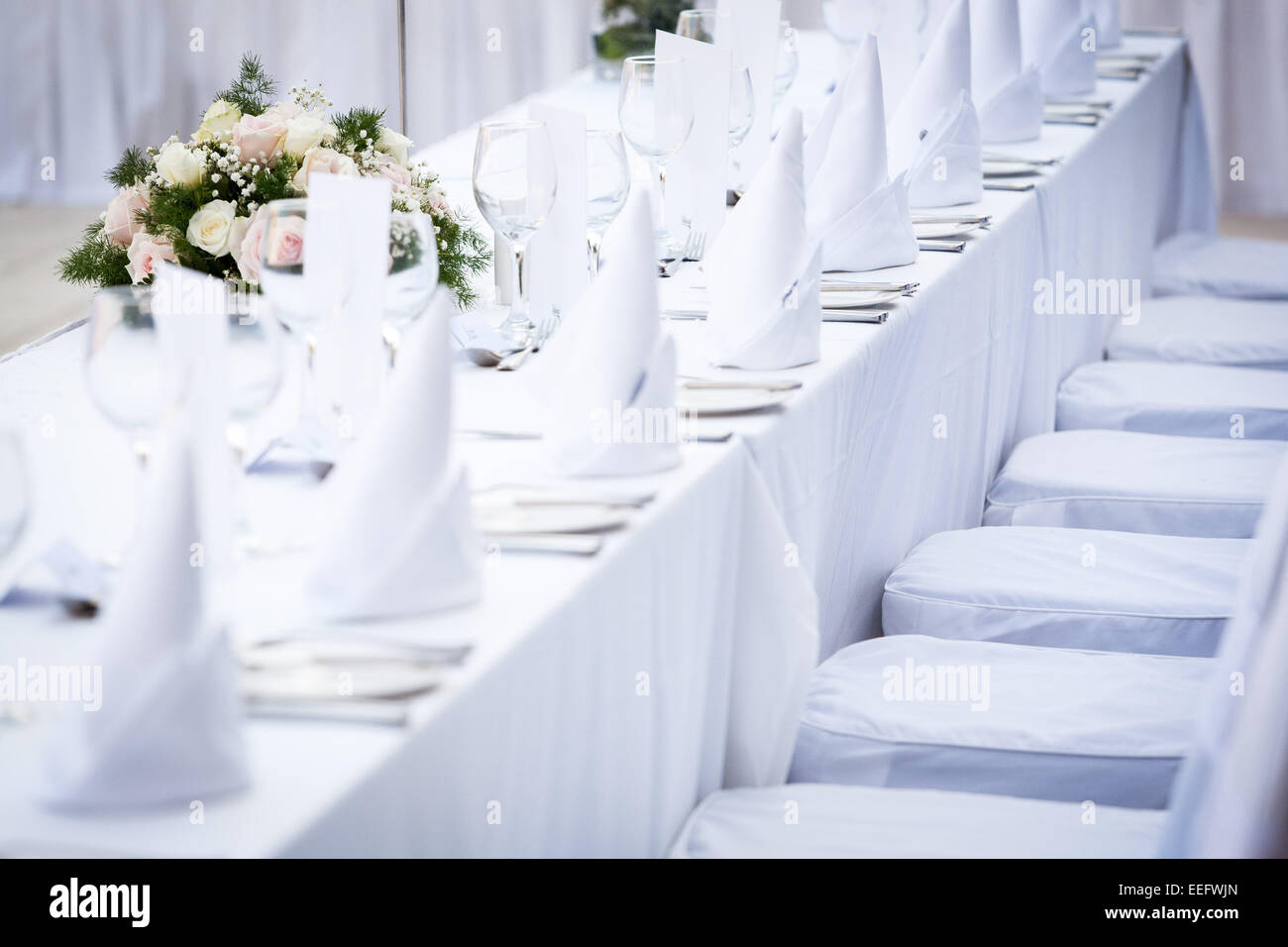 Décoration de réception de mariage et de table Banque D'Images