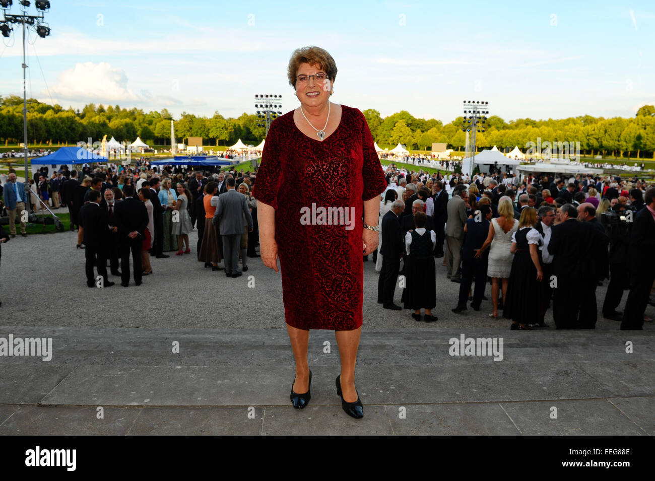 La réception de l'État bavarois le Parlement dans le jardin de château château de Schleissheim. Avec : Barbara Stamm Où : Munich, Allemagne Quand : 15 Juil 2014 Banque D'Images