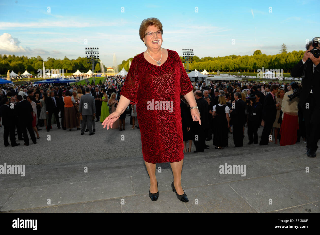 La réception de l'État bavarois le Parlement dans le jardin de château château de Schleissheim. Avec : Barbara Stamm Où : Munich, Allemagne Quand : 15 Juil 2014 Banque D'Images