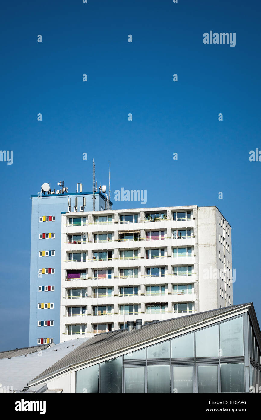 Logement dans de nouveaux logements à Rostock (Allemagne). Banque D'Images
