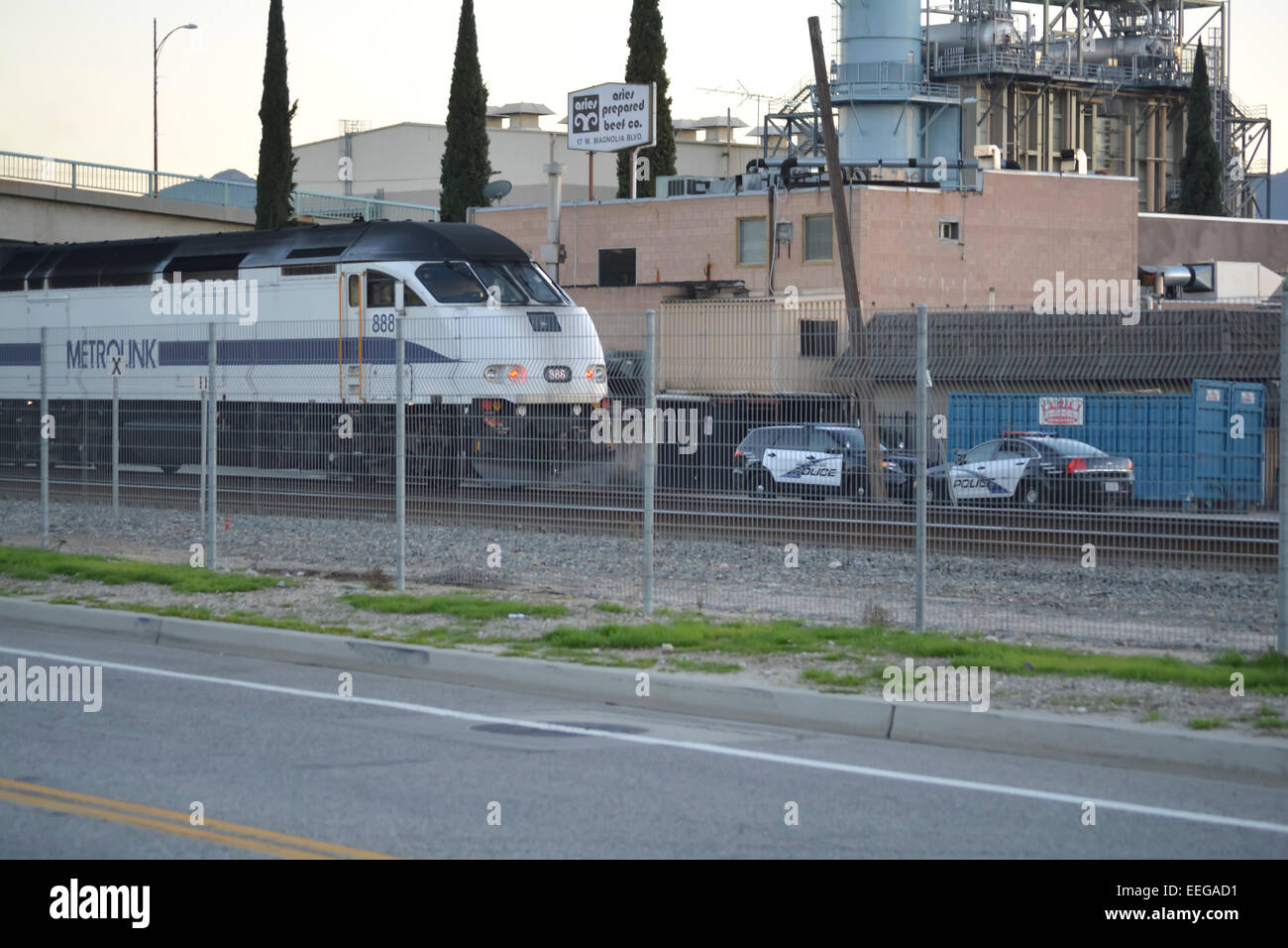 Burbank, Californie, USA. 17 Jan 2015. Acteur de télévision et de fitness model Greg Plitt (star de la série télévisée Bravo travailler dehors) a été tué à Burbank CA lorsqu'il a été frappé par un train Metrolink. Credit : Chester Brown/Alamy Live News Banque D'Images