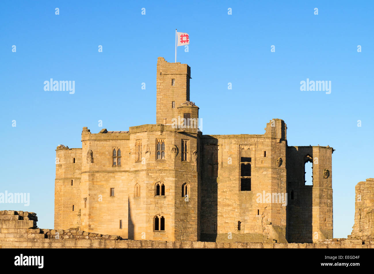 Château de Warkworth, Northumberland, England, UK Banque D'Images