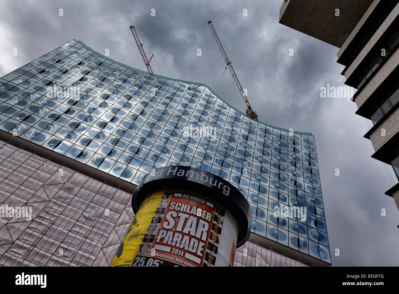 Hambourg, Allemagne, site de l'Elbe Philharmonic Hall dans la HafenCity Banque D'Images