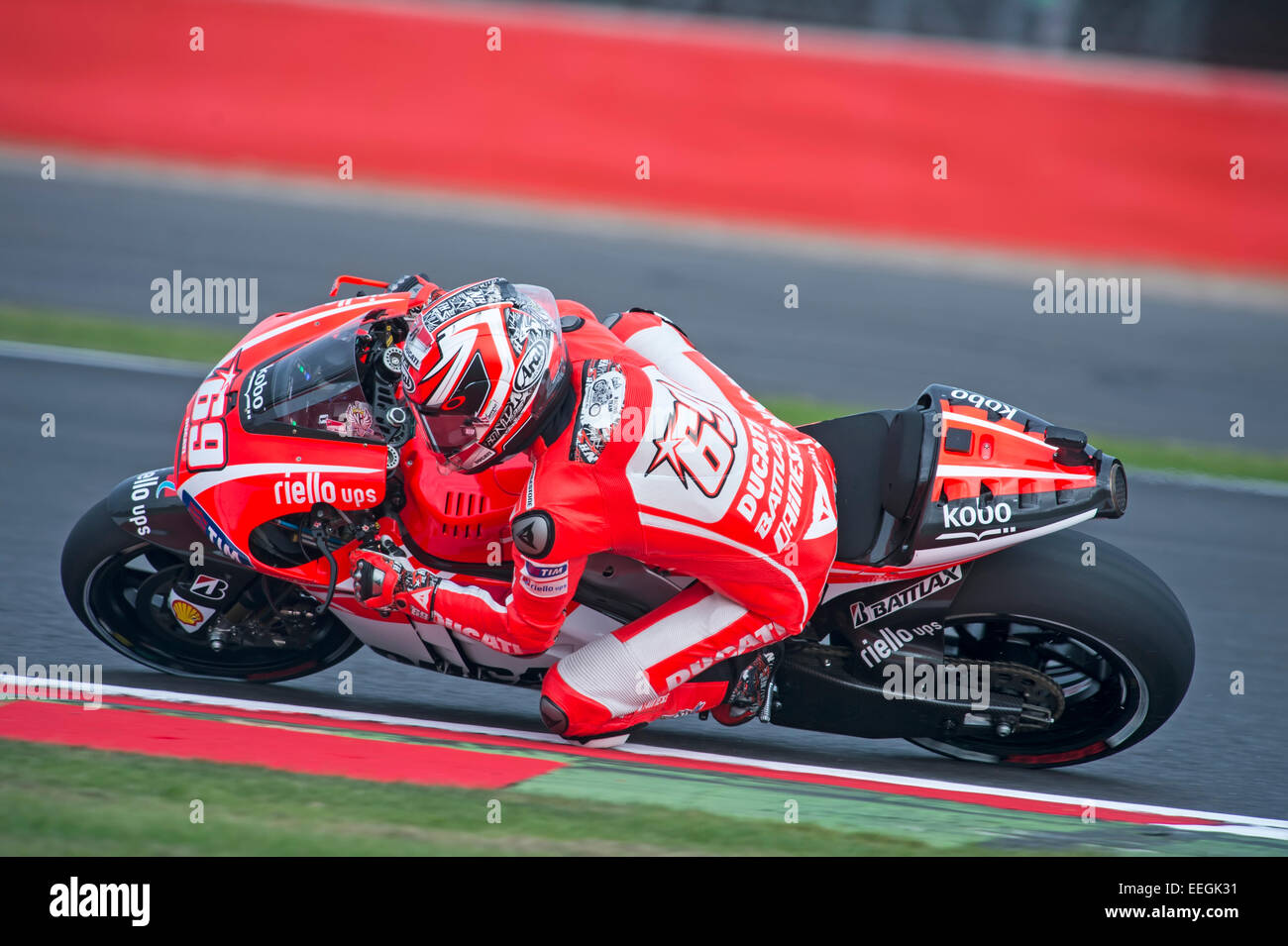 Nicky Hayden sur la factory Racing Ducati Moto, moto gp 2013 Banque D'Images