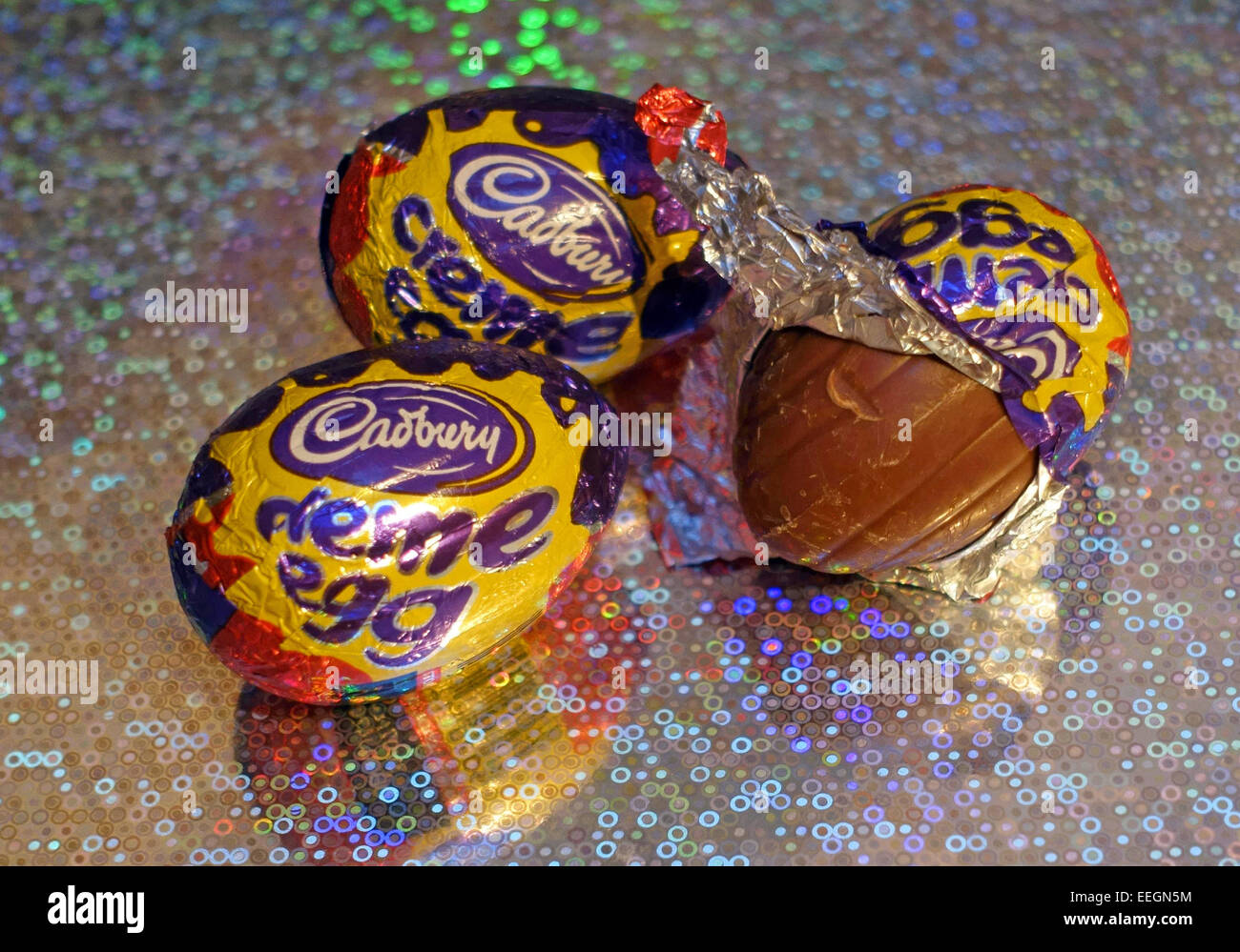Les oeufs Cadbury Creme, Londres Banque D'Images